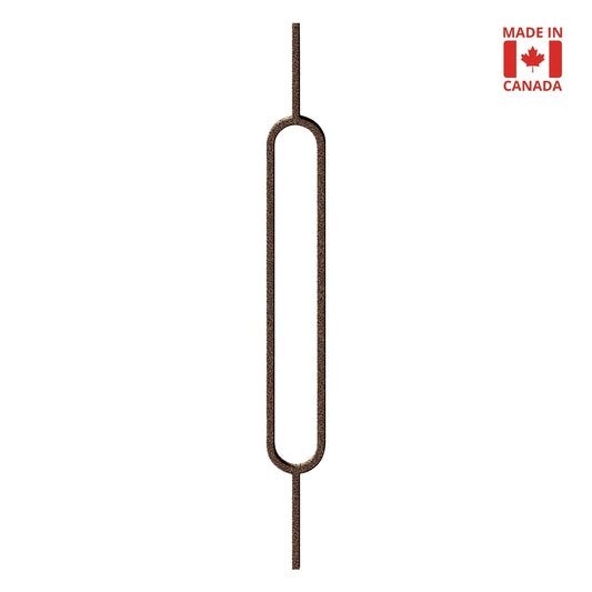 Oval 1/2" Solid Square Shaft Baluster (4.125" Width) (Copper Vein)