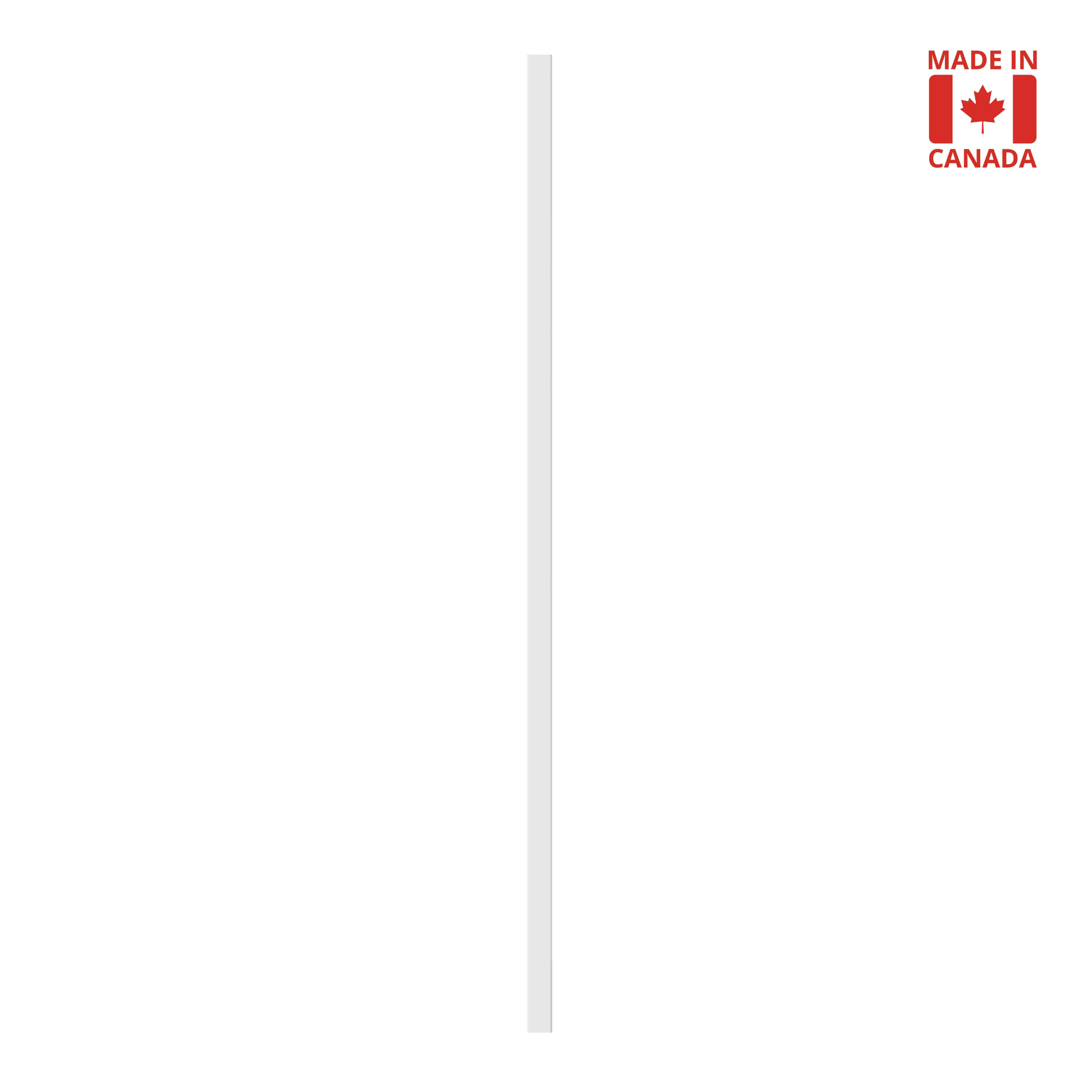 Plain 5/8" Solid Square Shaft Baluster (Matte White) Mister Baluster