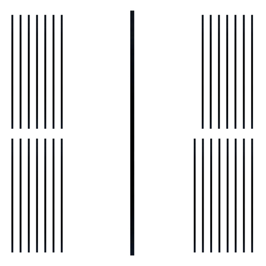 30 Pack Plain 1/2" Hollow Square Shaft Pin Top Balusters