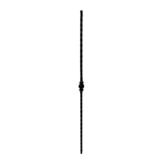 Single Ball Hammer Baluster 1/2" Square Solid Shaft