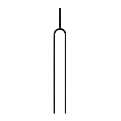 Balustre ovale fendu à fût carré massif de 1/2 po 