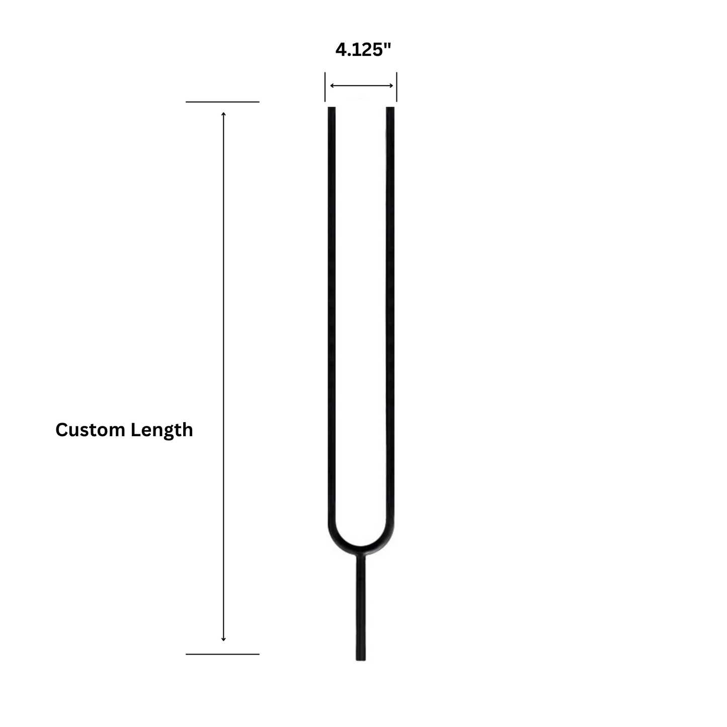 Tuning Fork 1/2" Solid Round Shaft Baluster (Split Oval)