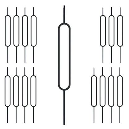 Balustre ovale à tige carrée creuse de 1/2 po avec tige supérieure à goupille 