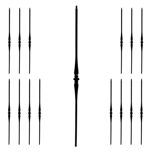 Balustre à tige carrée creuse de 1/2 po à une seule cuillère 