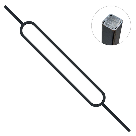 Oval 1/2" Hollow Metal Insert Square Shaft Baluster