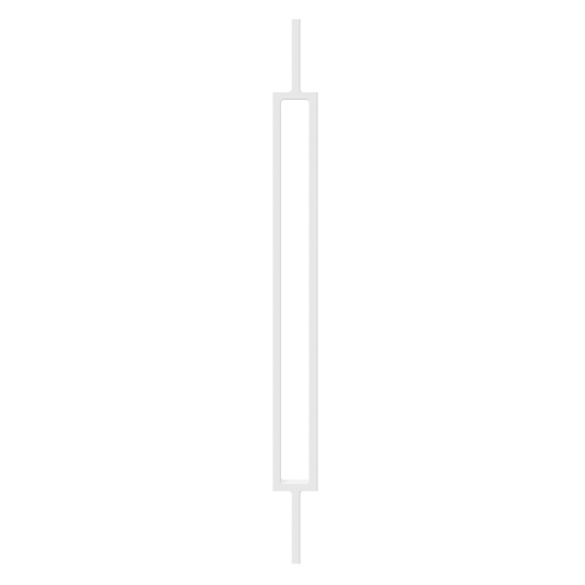 Rectangle 1/2" Hollow Metal Insert Square Shaft Baluster (Matte White) Mister Baluster