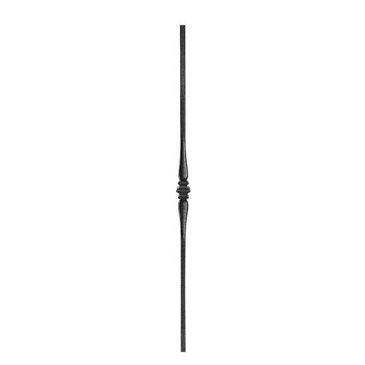 Cuillère simple, insert métallique creux de 1/2 pouce, tige carrée balustre (veinage argenté)