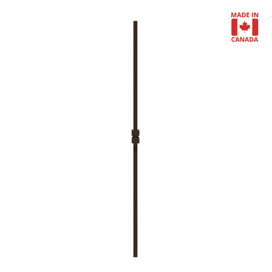 Single Square Collar 1/2" Solid Square Shaft Baluster (Burnt Penny) Mister Baluster
