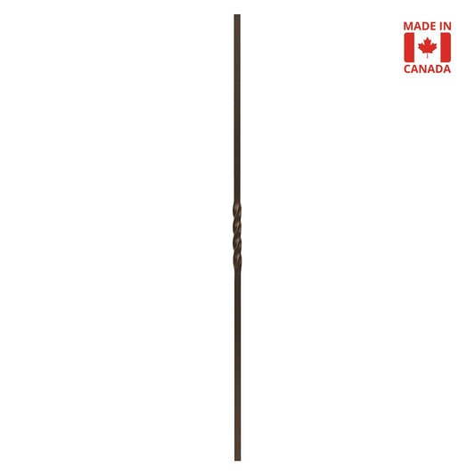 Single Twist 1/2" Solid Square Shaft Baluster (Burnt Penny) Mister Baluster