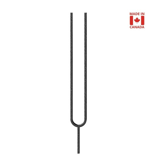 Tuning Fork 1/2" Solid Square Shaft Baluster (U Shaped Split Oval - 4.125" Width) (Silver Vein)