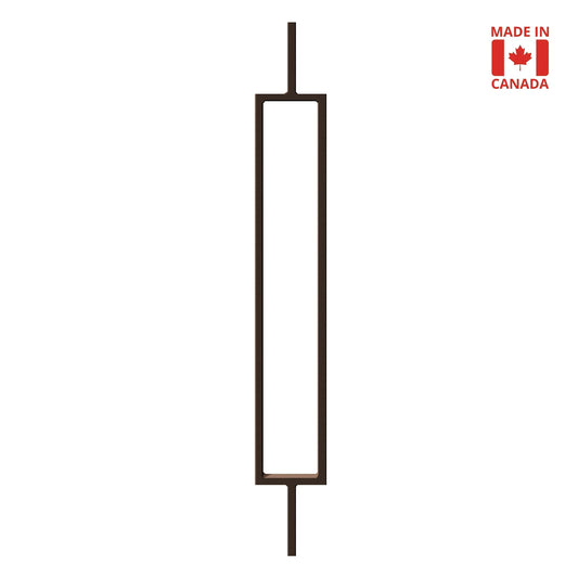 X-Large Rectangle 1/2" Solid Square Shaft Baluster (4" Width) (Burnt Penny) Mister Baluster