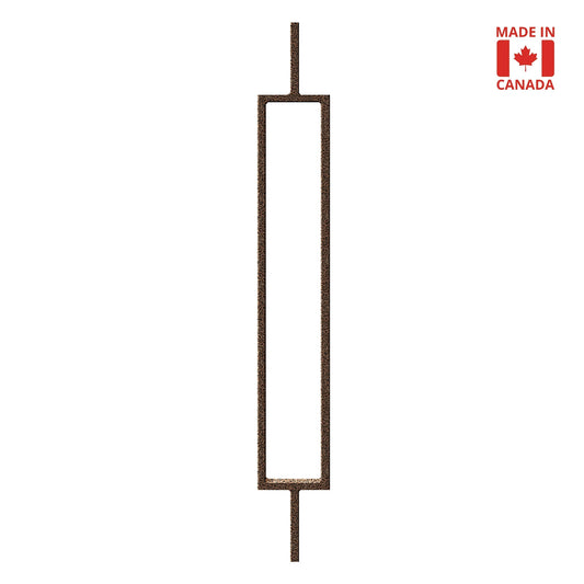 X-Large Rectangle 1/2" Solid Square Shaft Baluster (4" Width) (Copper Vein)