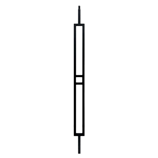 2 Line Rectangle 1/2" Hollow Square Shaft Pin Top Baluster