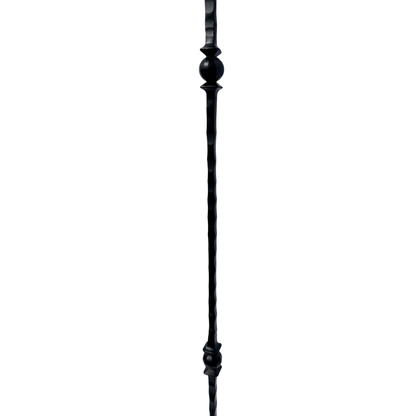 Double Ball Hammer Baluster 1/2" Square Shaft Solid Core - Mister Baluster