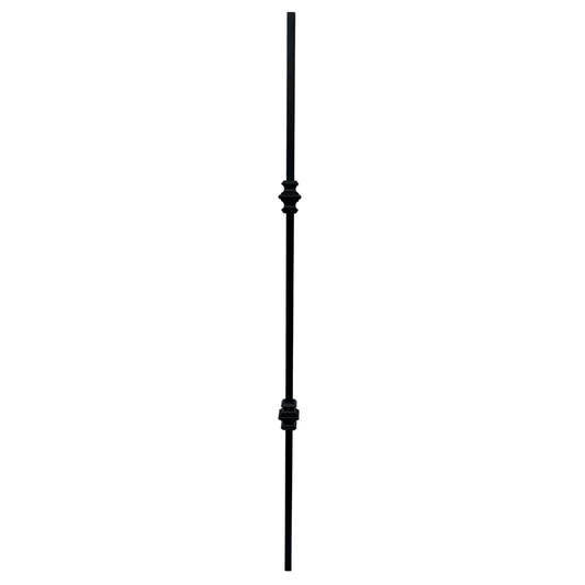 Double Collar Baluster 1/2" Square Shaft Solid Core - Mister Baluster