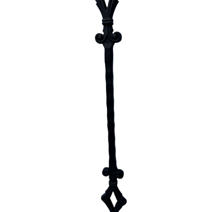 Double Diamond Hammer Baluster 1/2" Square Shaft Solid Core - Mister Baluster