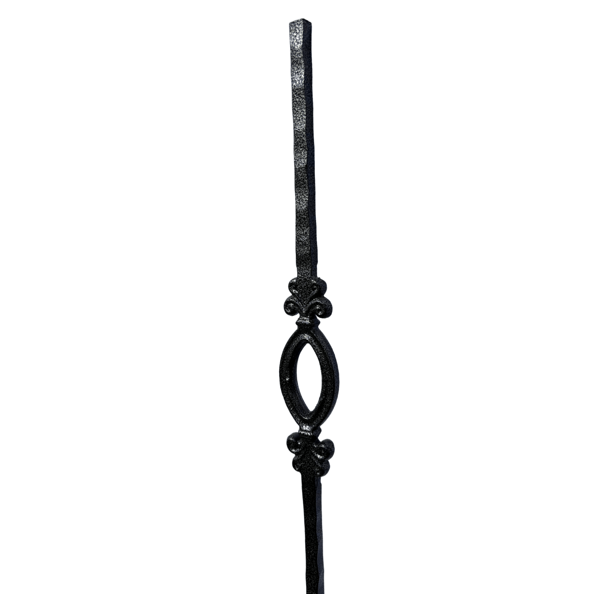 Double Oval Hammer Baluster 1/2" Square Shaft Solid Core - Mister Baluster