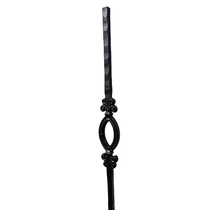 Double Oval Hammer Baluster 1/2" Square Shaft Solid Core - Mister Baluster
