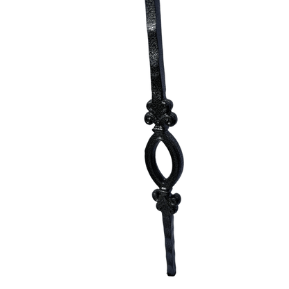 Double Oval Hammer Baluster 1/2" Square Shaft Solid Core - Mister Baluster