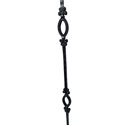 Double Oval Hammer Baluster 1/2" Square Shaft Solid Core - Mister Baluster
