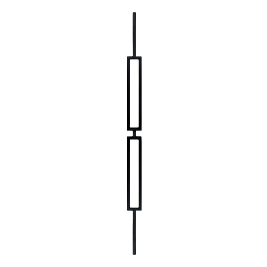 Double Rectangle Baluster 1/2" Square Hollow Shaft Metal Insert