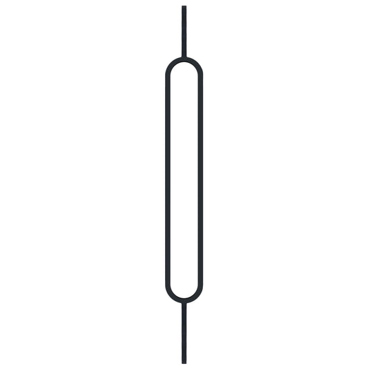 Oval Baluster 1/2" Square Solid Shaft