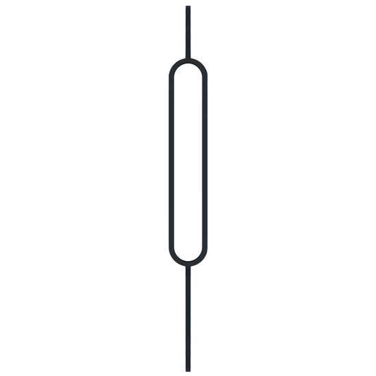 Oval Baluster 1/2" Square Hollow Shaft Metal Insert