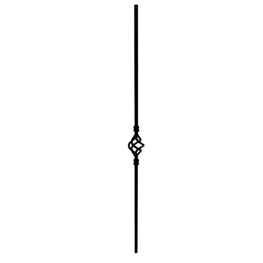 Single Basket Baluster 1/2" Square Shaft Solid Core - Mister Baluster