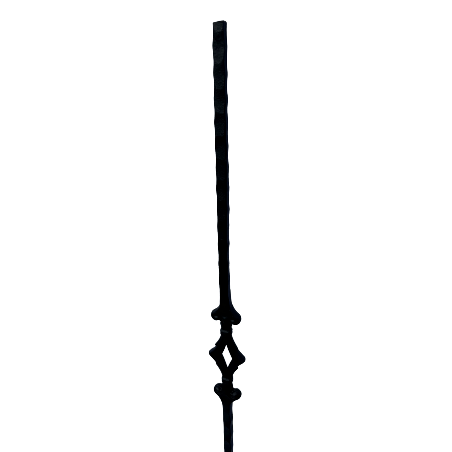 Single Diamond Hammer Baluster 1/2" Square Shaft Solid Core - Mister Baluster