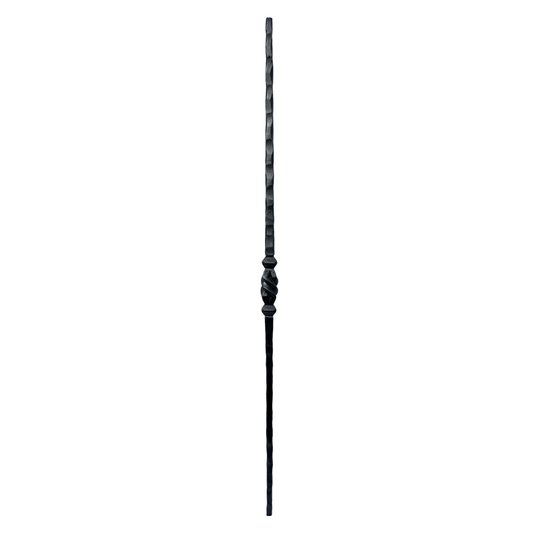 Single Thick Hammer Baluster 1/2" Square Shaft Solid Core - Mister Baluster